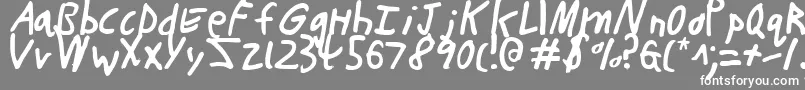 ButtonsTheBearLight Font – White Fonts on Gray Background