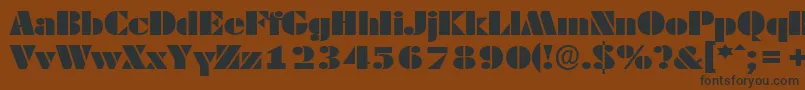 DekoblackextendedserialRegular Font – Black Fonts on Brown Background