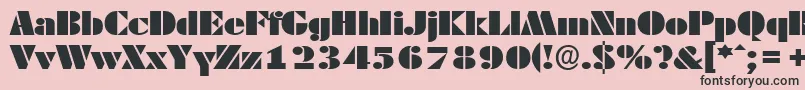 DekoblackextendedserialRegular Font – Black Fonts on Pink Background