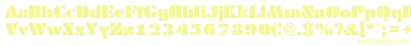 DekoblackextendedserialRegular Font – Yellow Fonts on White Background