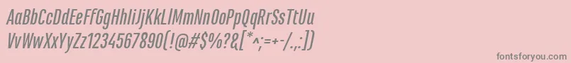 MarianinaCnFyMediumItalic Font – Gray Fonts on Pink Background