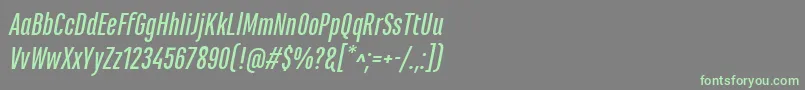 MarianinaCnFyMediumItalic Font – Green Fonts on Gray Background