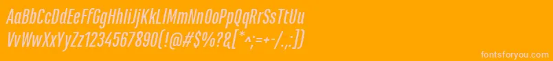 MarianinaCnFyMediumItalic Font – Pink Fonts on Orange Background