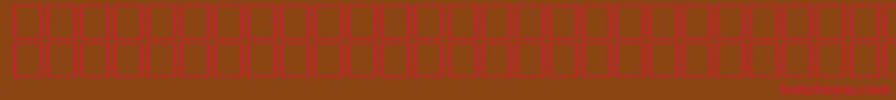 フォントArrowswRegular – 赤い文字が茶色の背景にあります。