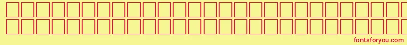 Czcionka ArrowswRegular – czerwone czcionki na żółtym tle