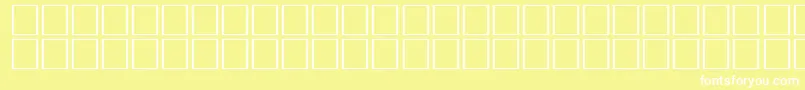 Fonte ArrowswRegular – fontes brancas em um fundo amarelo