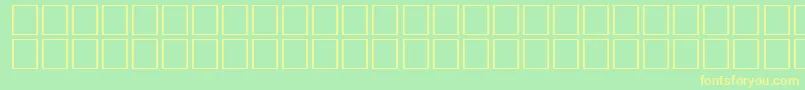 Fonte ArrowswRegular – fontes amarelas em um fundo verde