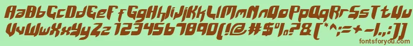 KaumKerasKepala Font – Brown Fonts on Green Background