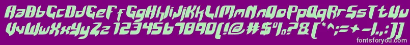 KaumKerasKepala Font – Green Fonts on Purple Background