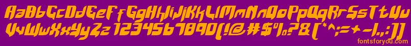 KaumKerasKepala Font – Orange Fonts on Purple Background