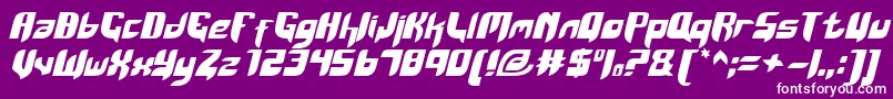 KaumKerasKepala Font – White Fonts on Purple Background