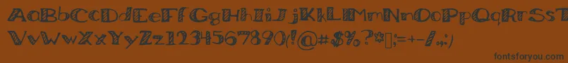 BoredWorkDoodles Font – Black Fonts on Brown Background