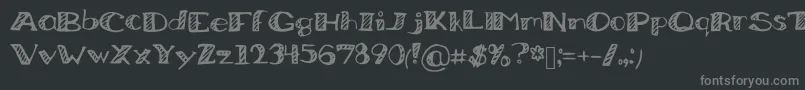 BoredWorkDoodles Font – Gray Fonts on Black Background