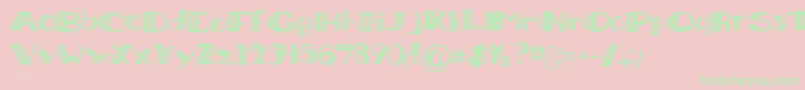 BoredWorkDoodles Font – Green Fonts on Pink Background