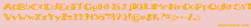 BoredWorkDoodles Font – Orange Fonts on Pink Background