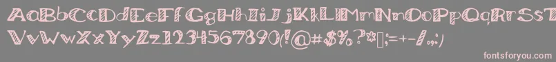 Шрифт BoredWorkDoodles – розовые шрифты на сером фоне