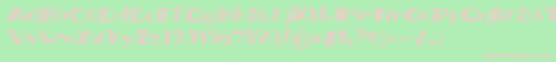 BoredWorkDoodles Font – Pink Fonts on Green Background