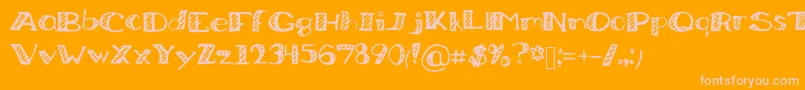 Шрифт BoredWorkDoodles – розовые шрифты на оранжевом фоне