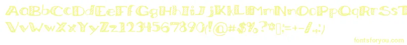 Шрифт BoredWorkDoodles – жёлтые шрифты