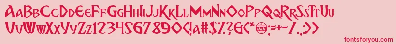 BreatheFire Font – Red Fonts on Pink Background