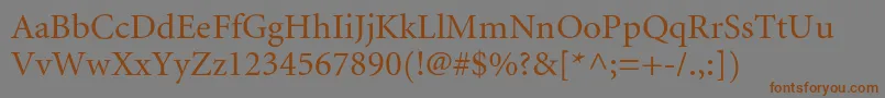 Minion Font – Brown Fonts on Gray Background