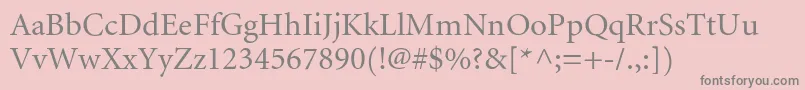 Шрифт Minion – серые шрифты на розовом фоне