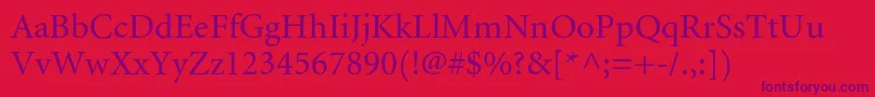 Шрифт Minion – фиолетовые шрифты на красном фоне
