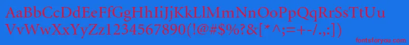 Minion Font – Red Fonts on Blue Background