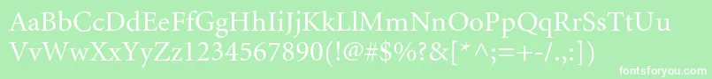 Minion Font – White Fonts on Green Background
