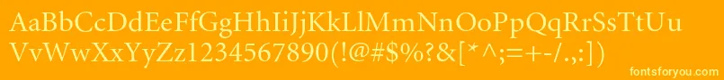 More about Minion Font Minion Font – Yellow Fonts on Orange Background