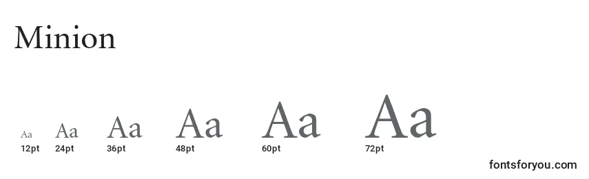 Minion Font Sizes