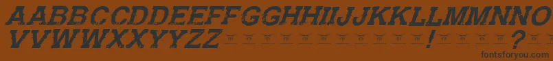 Шрифт GunfighteracademyItalic – чёрные шрифты на коричневом фоне