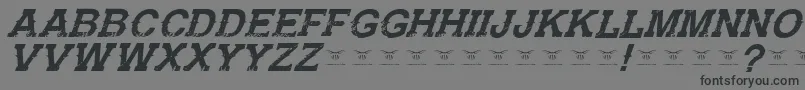 fuente GunfighteracademyItalic – Fuentes Negras Sobre Fondo Gris