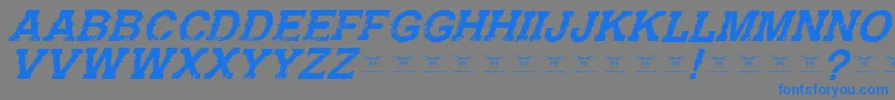 GunfighteracademyItalic Font – Blue Fonts on Gray Background