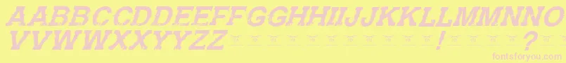 fuente GunfighteracademyItalic – Fuentes Rosadas Sobre Fondo Amarillo