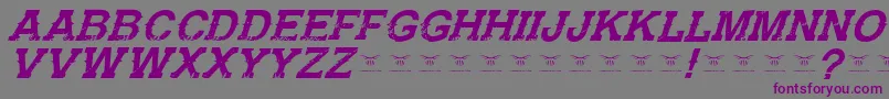 fuente GunfighteracademyItalic – Fuentes Moradas Sobre Fondo Gris