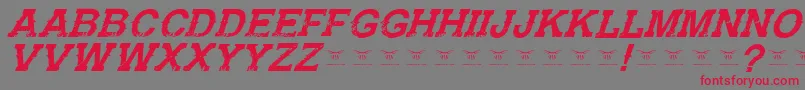 fuente GunfighteracademyItalic – Fuentes Rojas Sobre Fondo Gris