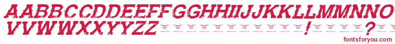 GunfighteracademyItalic Font – Red Fonts