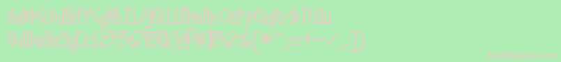 MicrobeAoe Font – Pink Fonts on Green Background