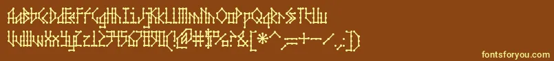 MicrobeAoe Font – Yellow Fonts on Brown Background