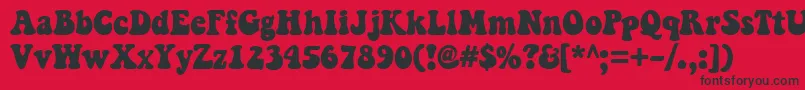 Keepontruckin Font – Black Fonts on Red Background