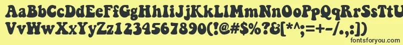 Keepontruckin Font – Black Fonts on Yellow Background