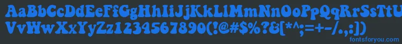 Keepontruckin Font – Blue Fonts on Black Background