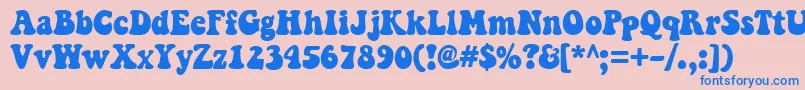 Keepontruckin Font – Blue Fonts on Pink Background