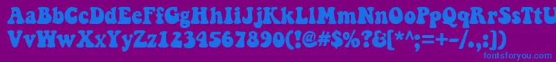 Keepontruckin Font – Blue Fonts on Purple Background