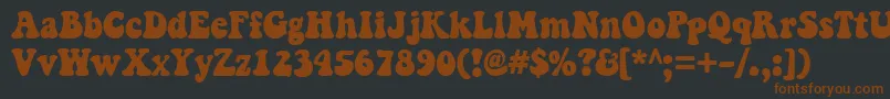 Keepontruckin Font – Brown Fonts on Black Background