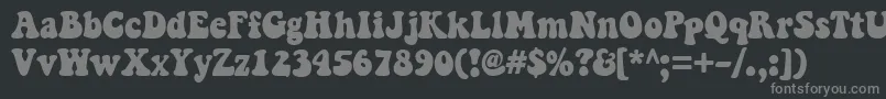 Keepontruckin Font – Gray Fonts on Black Background