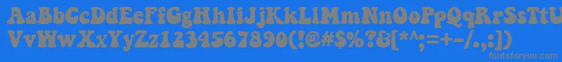 Keepontruckin Font – Gray Fonts on Blue Background