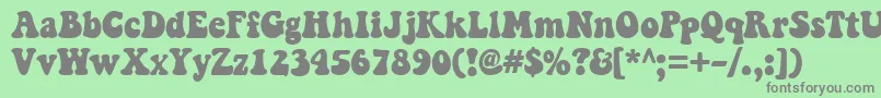 Keepontruckin Font – Gray Fonts on Green Background