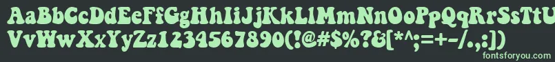 Keepontruckin Font – Green Fonts on Black Background